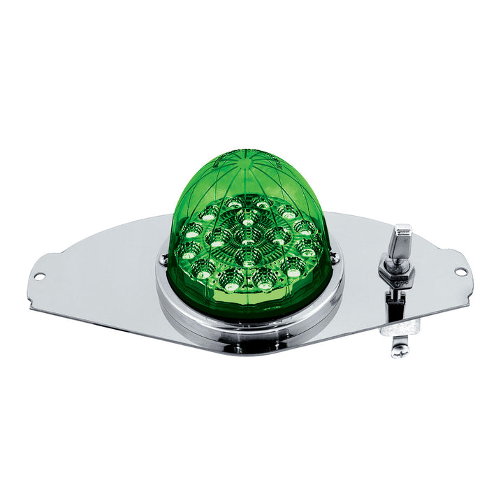 304 Stainless Steel Above Door Dome Light Kit W/ 17 LED Double Fury Watermelon For 2008-2017 FL Cascadia - Red &amp; Green LED