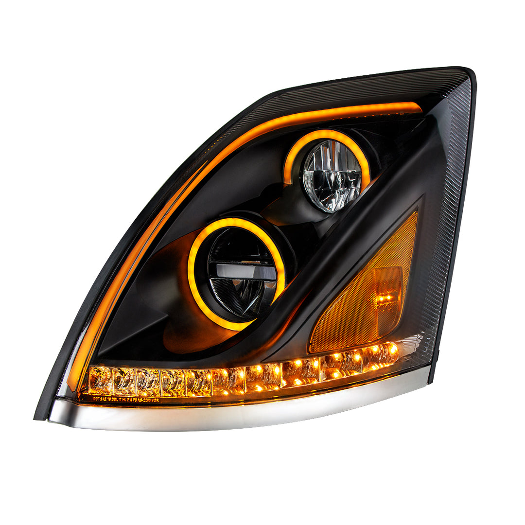 Blackout LED Headlight for 2003-2017 Volvo VN/VNL - Driver