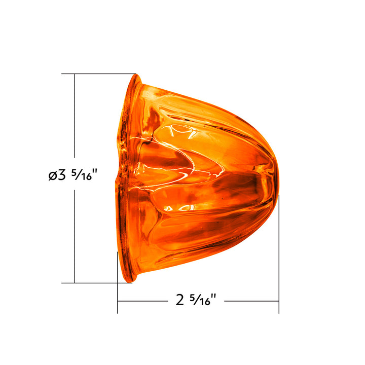 Watermelon Glass Marker Light Lens - Amber (5 Pcs)