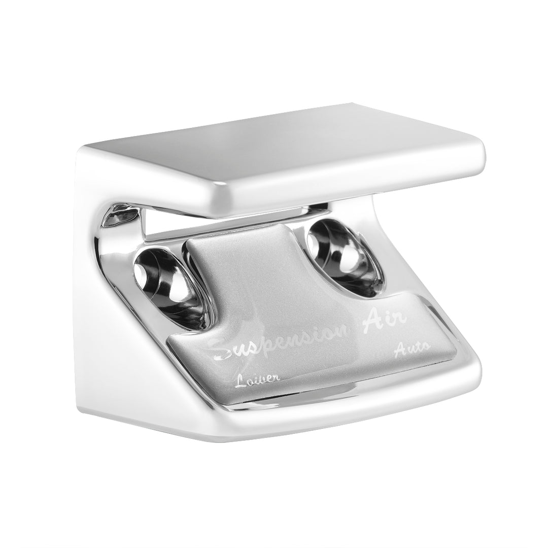 Chrome Plastic Suspension Air Switch Guard With Glossy Sticker For 1990-2010 Freightliner Classic - Silver
