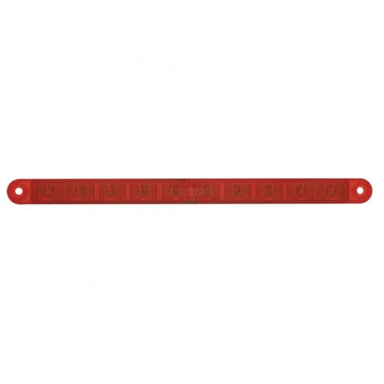 10 LED 9" Light Bar (Stop, Turn &amp; Tail) - Red LED/Red Lens (Bulk)