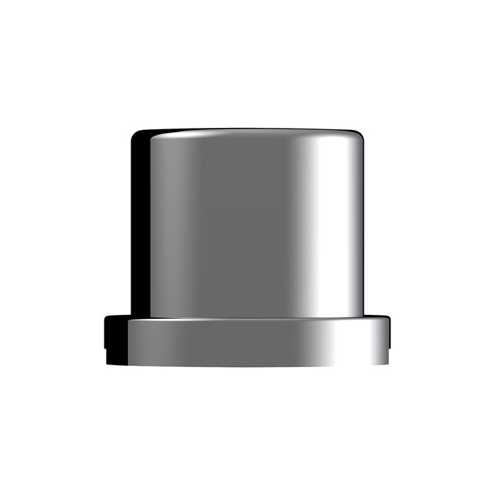 15/16" x 1-3/16" Chrome Plastic Flat Top Nut Cover - Push-On (Bulk)