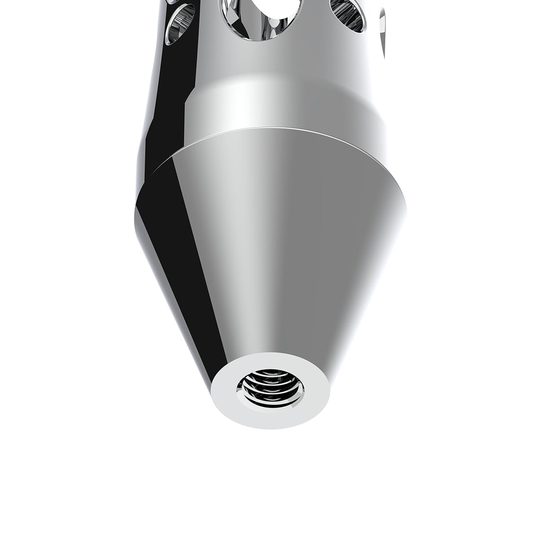 Daytona Style Spike Grip Handle With Beer Tap Adapter - Chrome