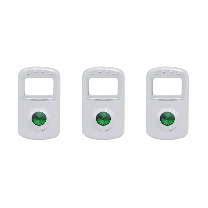 Rocker Switch Cover For Kenworth/Peterbilt - Green Crystal (Card of 3)