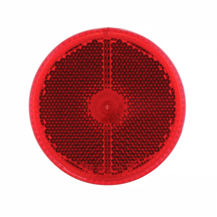 2-1/2" Round Reflectorized Light (Clearance/Marker) - Red Lens