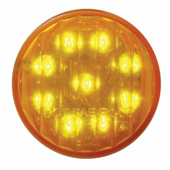 30" Heavy Duty Mud Flap Hangers With 9 LED End Cap &amp; Grommet - Amber LED/Amber Lens (Pair)