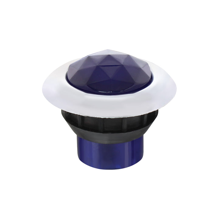 3 LED Dual Function 3/4" Mini Light (Clearance/Marker) With Crystal Lens - Blue LED/Blue Lens
