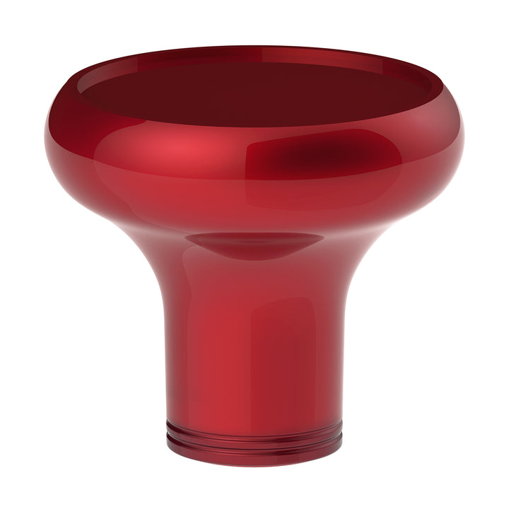 Deluxe Aluminum Screw-On Air Valve Knob With Multi - Color Glossy Tractor Sticker - Candy Red