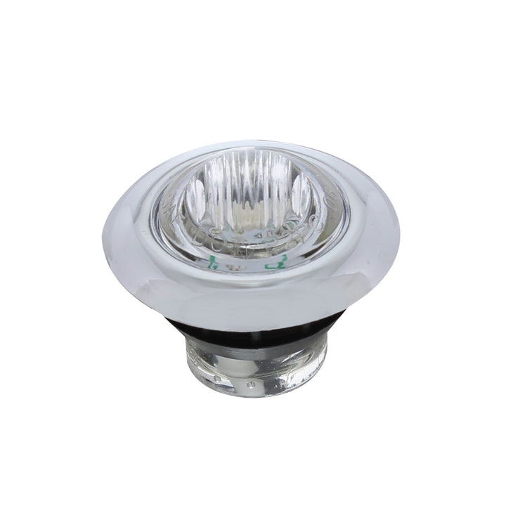 3 LED 3/4" Mini Light With Bezel (Clearance/Marker) - White LED/Clear Lens