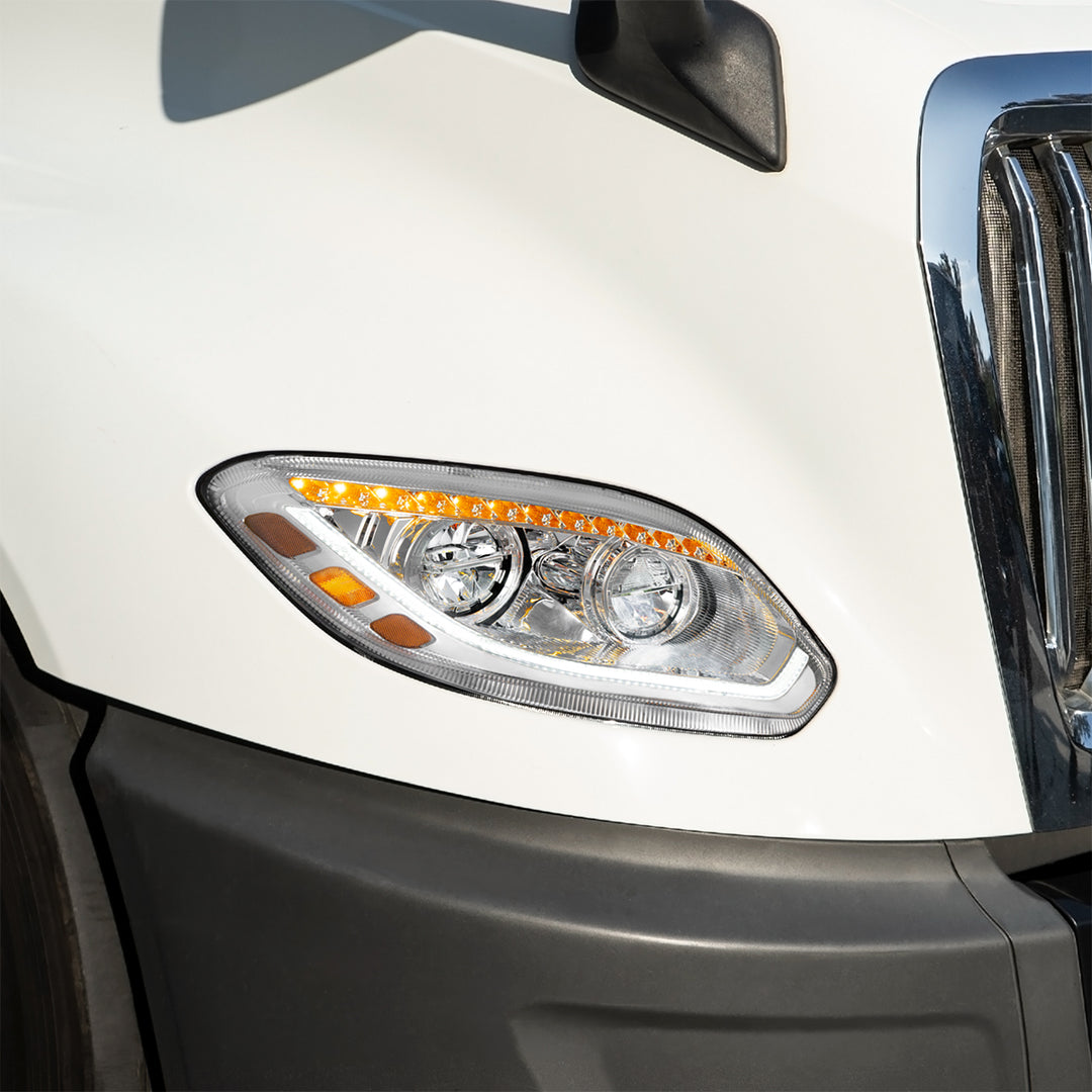 Chrome 86 LED Headlight For 2018-2025 International LT - Passenger