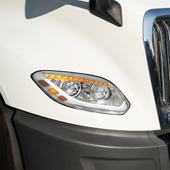 Chrome 86 LED Headlight For 2018-2025 International LT - Passenger