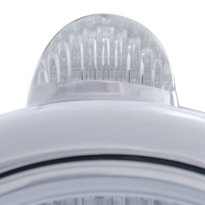 Chrome Guide 682-C Headlight H6024 &amp; Dual Mode LED Signal - Clear Lens