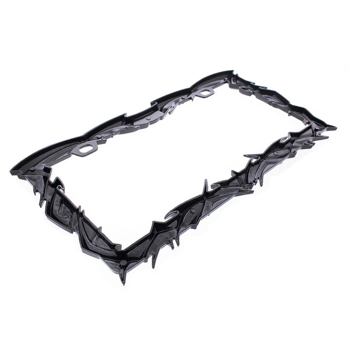Tribal Flame License Plate Frame - Black
