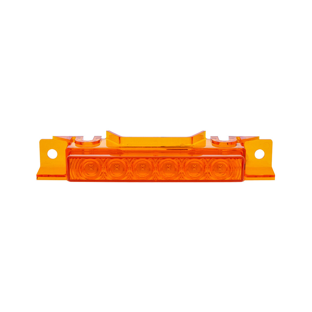 6 LED Competition Series Exterior Visor Light For 1996-2024 Volvo VNL - Amber LED/Amber Lens (5 Pcs)