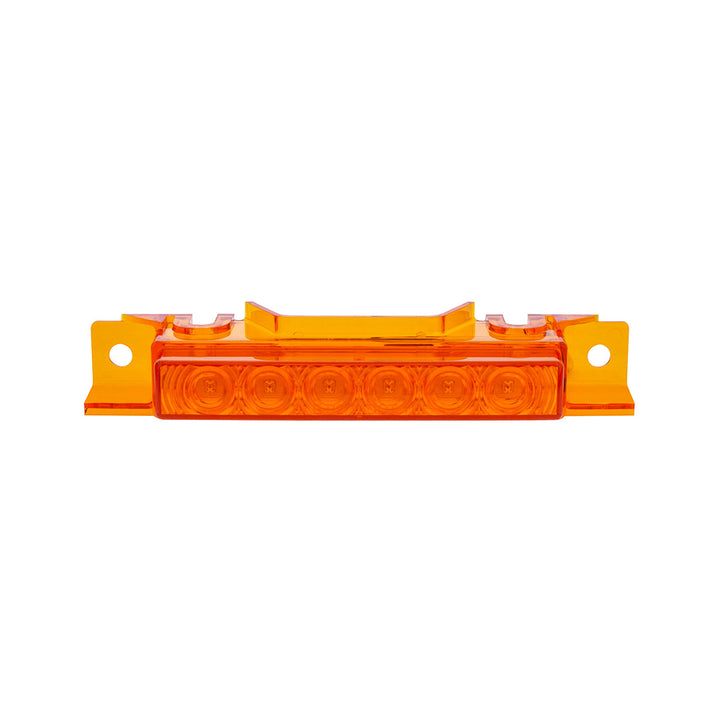 6 LED Competition Series Exterior Visor Light For 1996-2024 Volvo VNL - Amber LED/Amber Lens (5 Pcs)