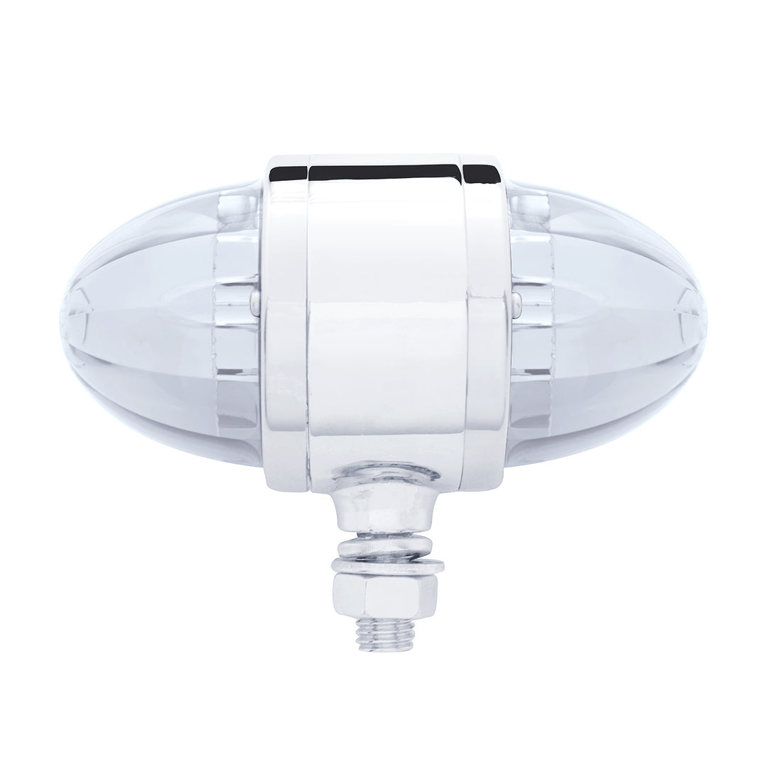 34 LED Watermelon Double Face Light W/Chrome Housing - Amber &amp; Red LED/Clear Lens