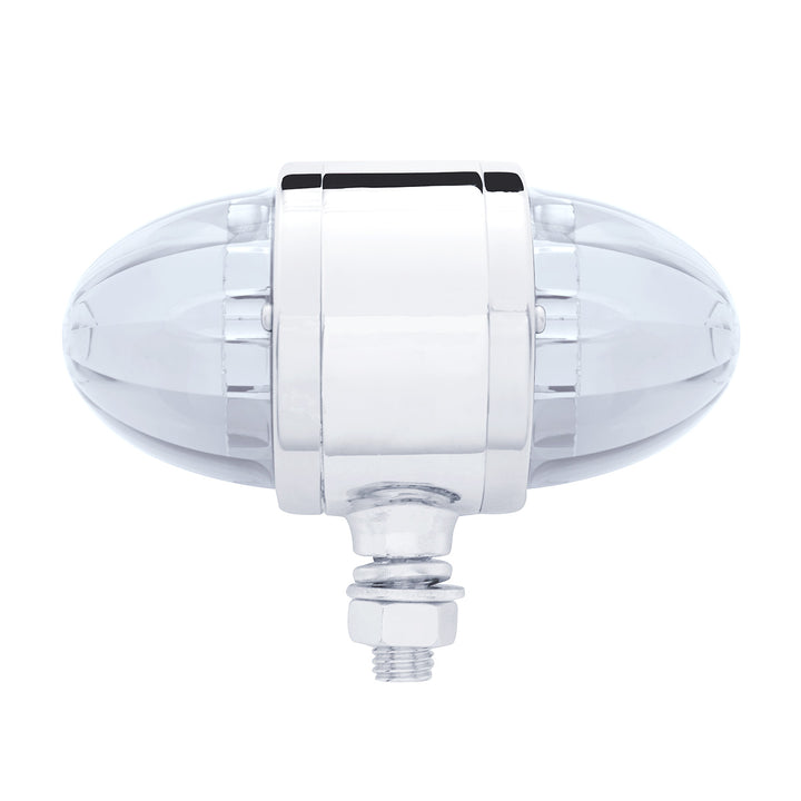 34 LED Watermelon Double Face Light W/Chrome Housing - Amber &amp; Red LED/Clear Lens
