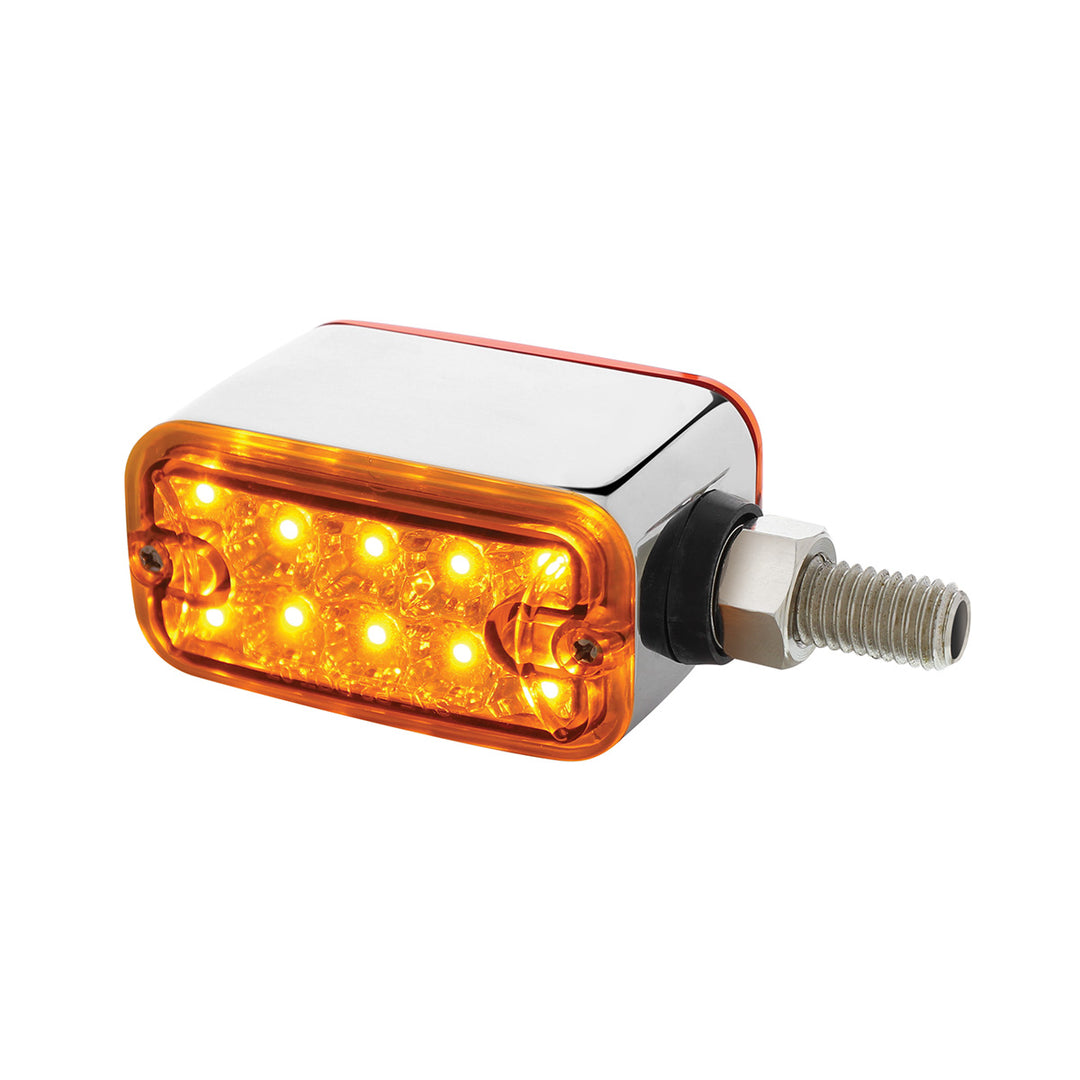 20 LED Dual Function Reflector Double Face Light - Horizontal Mount - Amber &amp; Red LED/Amber &amp; Red Lens