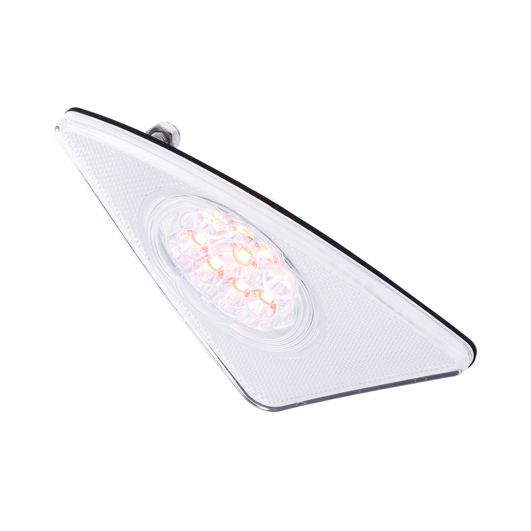 9 LED Competition Series Fender Light For 2007-2017 Kenworth T660 (Passenger) - Amber LED/Clear Lens