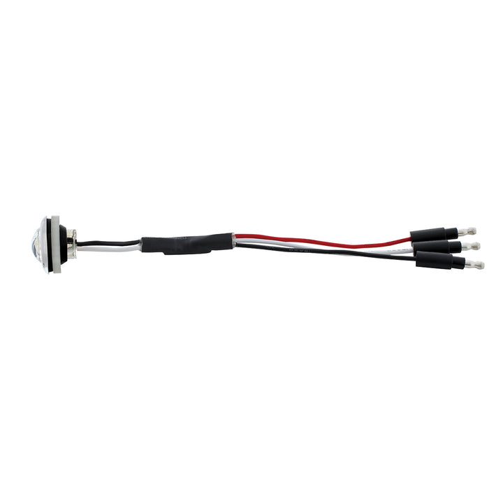 3 LED Dual Function 3/4" Mini Auxiliary/Utility Light With Bezel &amp; Washer - Amber LED/Clear Lens