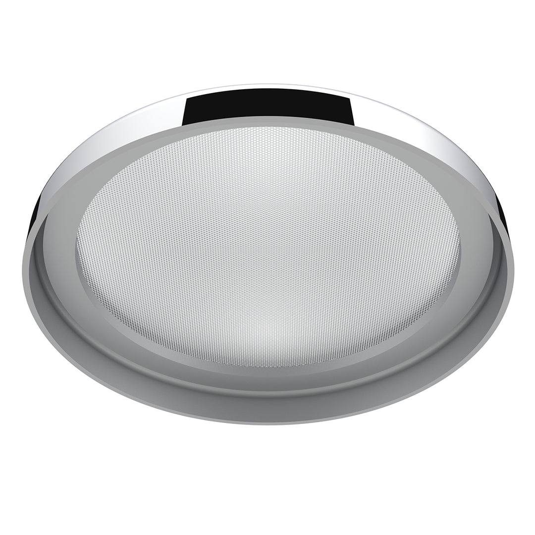 Chrome 7 - ¼" Round Speaker Cover For Peterbilt 389 (2008+), 388 (2008-2014), 379/378/335/330 (1995-2000), Snap-On