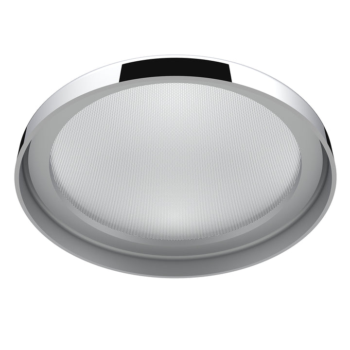 Chrome 7 - ¼" Round Speaker Cover For Peterbilt 389 (2008+), 388 (2008-2014), 379/378/335/330 (1995-2000), Snap-On