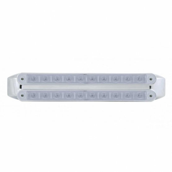 Dual 10 LED 9" Light Bars - Amber &amp; Red LED/Clear Lens