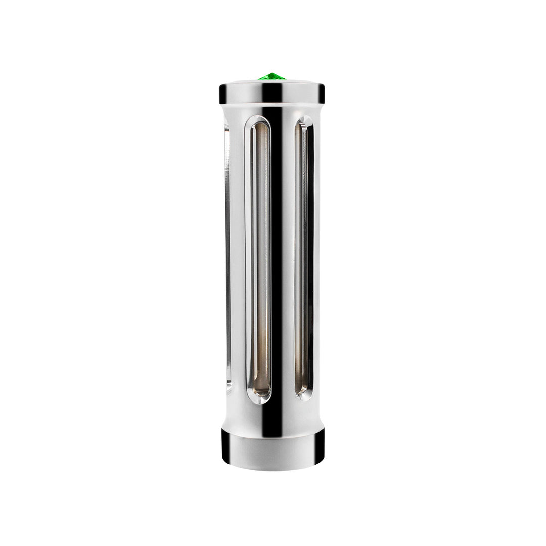 M30 x 3.5 Thread-On Sonoma Style Gearshift Knob - Dark Green Crystal/Chrome
