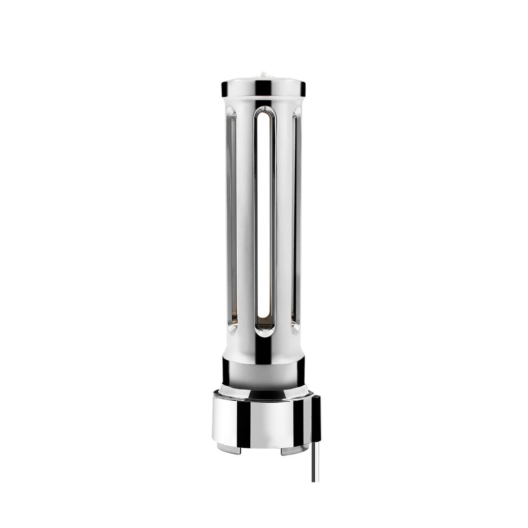 Thread-On Chrome Sonoma Style Gearshift Knob With LED 9/10 Speed Adapter - Clear Crystal/White LED