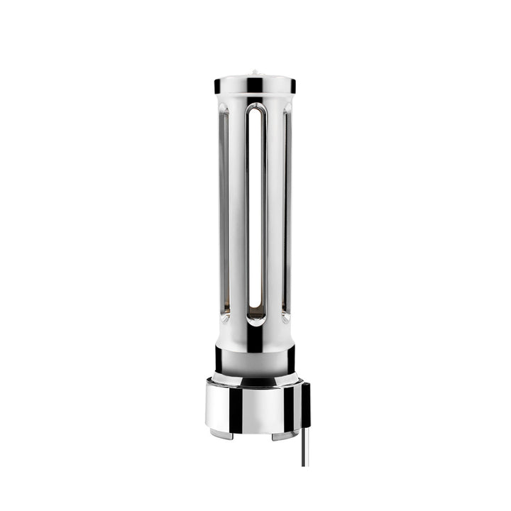 Thread-On Chrome Sonoma Style Gearshift Knob With LED 9/10 Speed Adapter - Clear Crystal/White LED