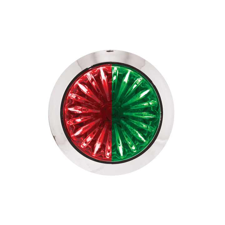 4 LED 1-1/8" Watermelon Double Fury Light With Clear Lens (Clearance/Marker) - Red &amp; Green LED