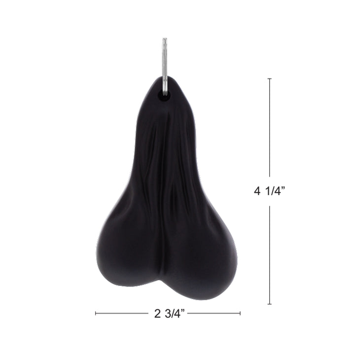 4-1/4" Stress Ballz Novelty Keychain - Black
