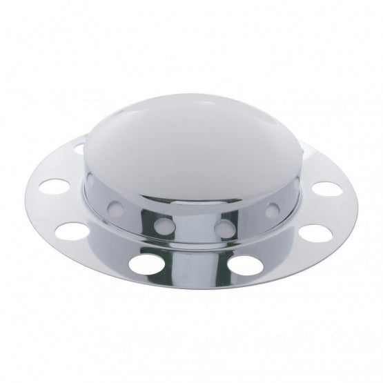 Chrome Dome Front Axle Cover 2PC Kit For 33mm Nut Cover - Steel/Aluminum Wheel (10 Hole) (2-Pack)