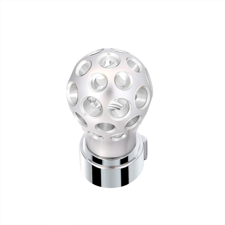 Thread-On Annodized Phoenix Style Ball Gearshift Knob With LED 9/10 Speed Adapter - White LED