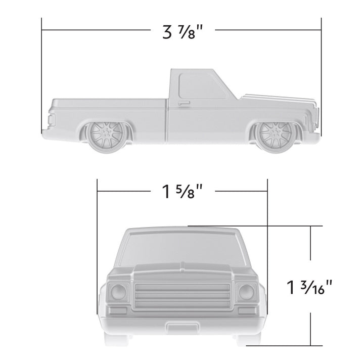 Solid Die-Cast 1973-1987 Chevrolet Truck Style Paper Weight - Pearl White