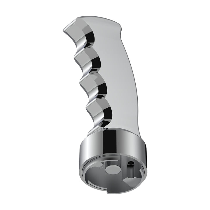 Thread-On Pistol Grip Gearshift Knob With Chrome 9/10 Speed Adapter - Chrome