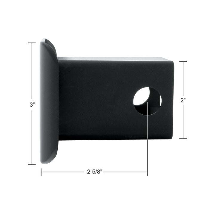 Matte Black Plastic Hitch Cover For 2" x 2" Trailer Hitch Receivers