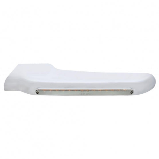 14 Amber LED Front Fender Cover For Peterbilt 388 (2008-2015) &amp; 389 (2008-2023) - Chrome Lens - Driver