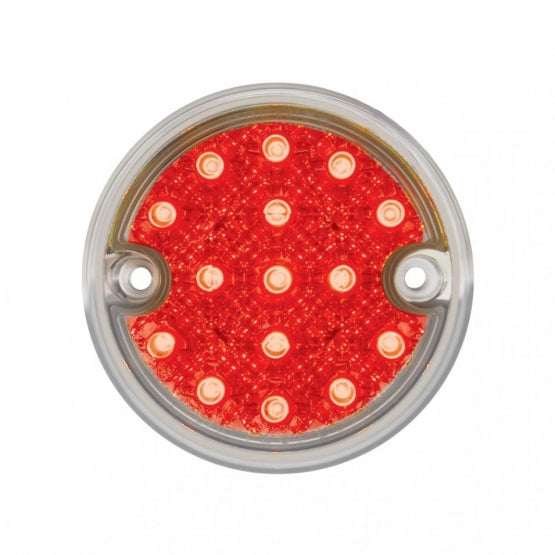 30 LED 3" Dual Function Reflector Double Face Light Kit - Amber &amp; Red LED/Clear Lens