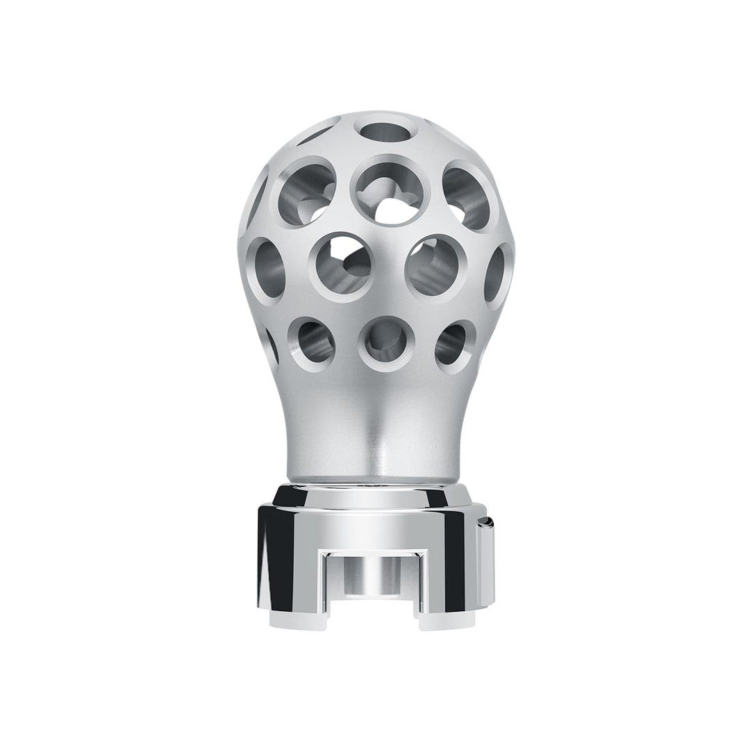 Thread-On Annodized Phoenix Style Ball Gearshift Knob With LED 13/15/18 Speed Adapter - Blue LED
