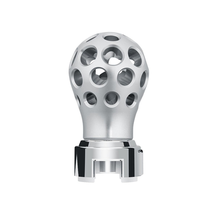 Thread-On Annodized Phoenix Style Ball Gearshift Knob With LED 13/15/18 Speed Adapter - Blue LED