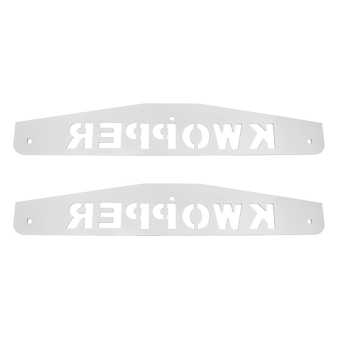 4" x 24" Chrome Kwopper Bottom Mud Flap Plate - Bolt Thru (Card of 2)