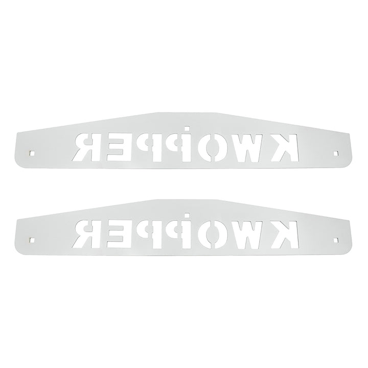 4" x 24" Chrome Kwopper Bottom Mud Flap Plate - Bolt Thru (Card of 2)