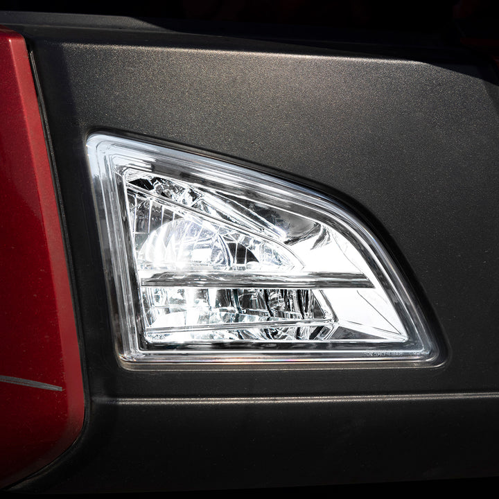 Chrome LED Driving &amp; Fog Light For 2018-2024 Volvo VNL - Passenger - Competition Series