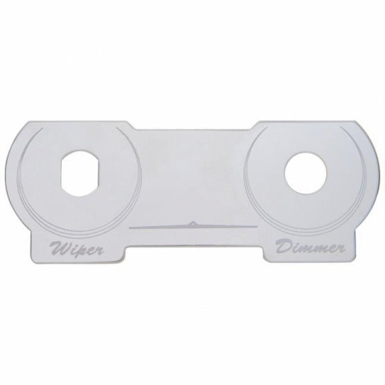 Stainless Steel Switch Name Plate For Peterbilt - Dimmer &amp; Wiper