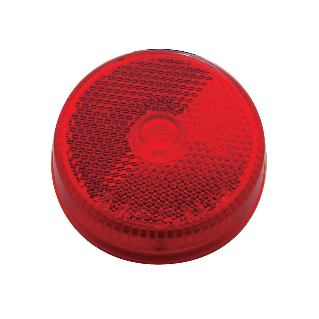 2-1/2" Round Reflectorized Light (Clearance/Marker) - Red Lens