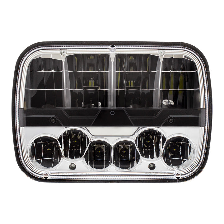 ULTRALIT - High Power LED 5" x 7" Headlight With Polycarbonate Lens &amp; Housing