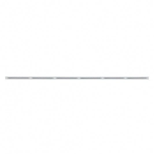 79-1/2" Stainless Bumper Light Bracket With 6X 19 LED 12" Light Bars - Amber LED/Clear Lens