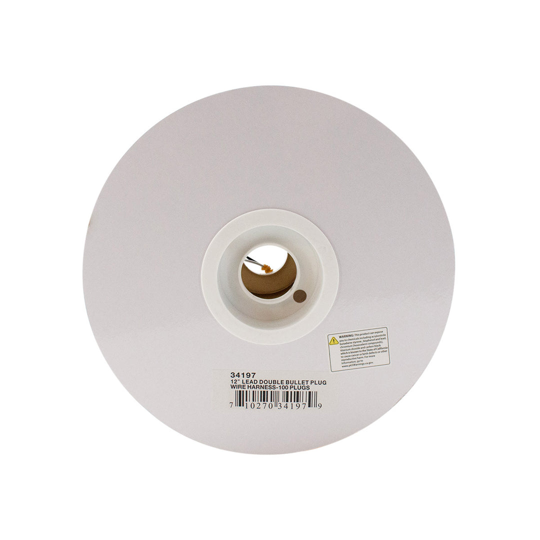 100 Count 2 - Prong Female Bullet Plugs 16G Wire Harness Roll - 100&