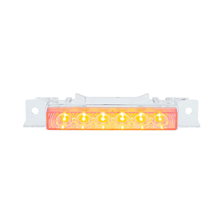 6 LED Competition Series Exterior Visor Light For 1996-2024 Volvo VNL - Amber LED/Clear Lens(5 Pcs)